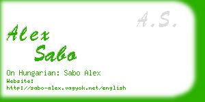 alex sabo business card